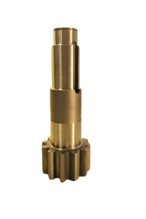 Splined pinion shaft